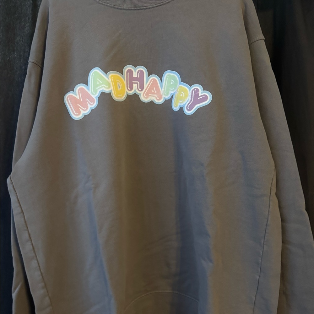 Madhappy Taupe Sweatshirt with Vibrant Logo